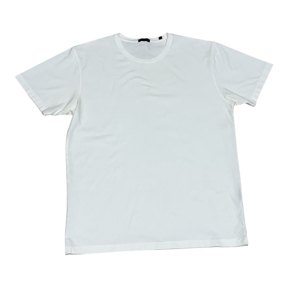 Patrick Assaraf White Crewneck T-Shirt Men’s Sz M Short Sleeve Luxury Basic Tee - Picture 1 of 7